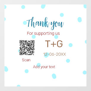 Honeymoon fund Add Q R code couple name wedding