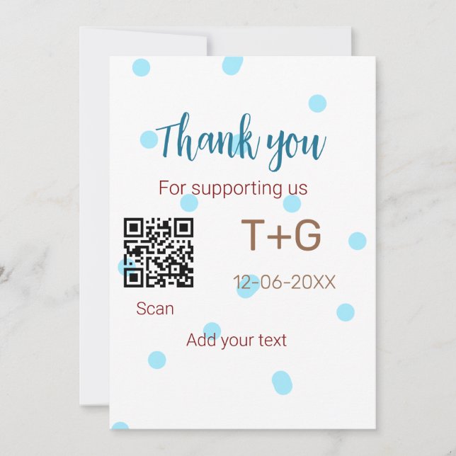 Honeymoon fund Add Q R code couple name wedding Invitation (Front)