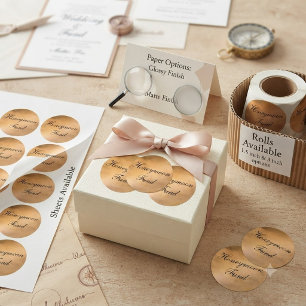 Honeymoon Fund Copper Round Classic Round Sticker