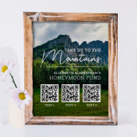 Honeymoon fund modern cash qr code