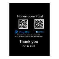 Honeymoon Fund PayPal Venmo QR code thank you