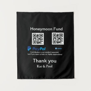 Honeymoon Fund PayPal Venmo QR code thank you Tapestry