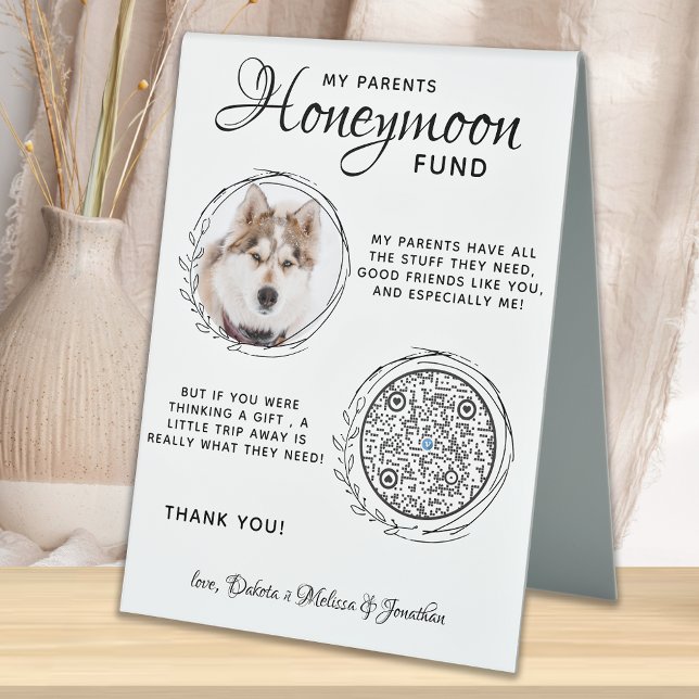 Honeymoon Fund QR Code Dog Photo Pet Wedding  (Creator Uploaded)