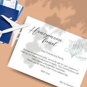 Honeymoon Fund Qr Code Travel Fund Request Gift Enclosure Card