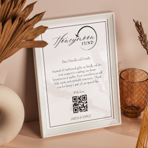 Honeymoon Fund Qr Code Travel Fund Request Poster