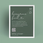 Honeymoon Fund QR Code Wedding Poster<br><div class="desc">Celebrate your happily ever after in style with this unique wedding honeymoon fund poster. Showcasing a lush green background with your monogram, the poster is truly one of a kind and perfect for any modern-day wedding. To make gifting easy for your guests, the poster also includes a convenient QR code....</div>