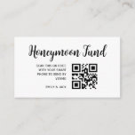 Honeymoon Fund QR Code Wedding Registry Gift Enclosure Card<br><div class="desc">Honeymoon Fund QR Code Wedding Registry Gift Enclosure Card</div>