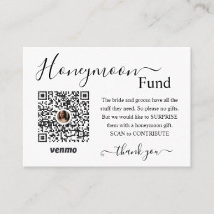 Honeymoon Fund Registry Enclosure Card