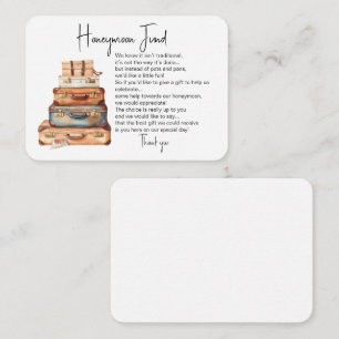 Honeymoon fund request wedding insert card