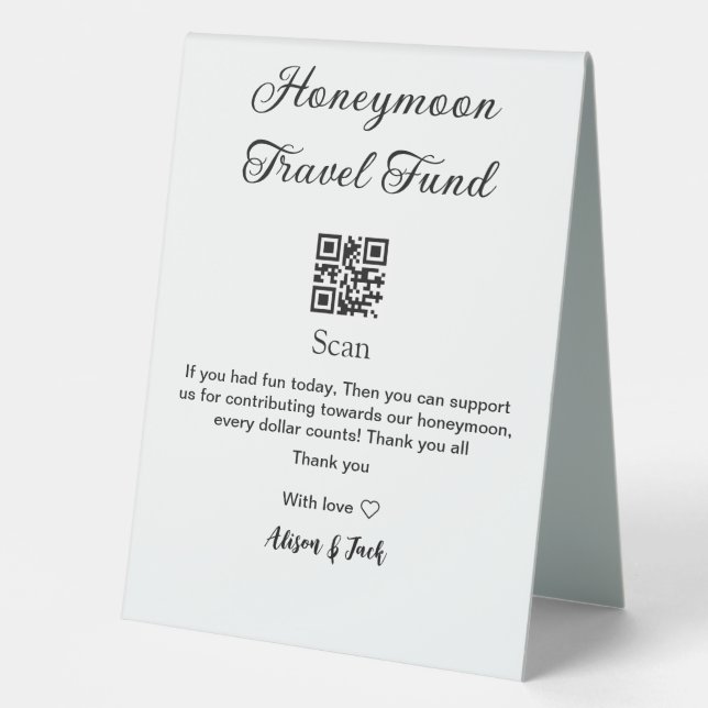 Honeymoon fund scan QR codeadd name  (Front)