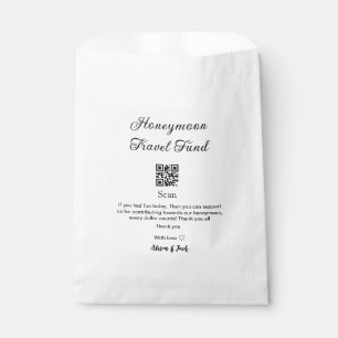 Honeymoon fund scan QR codeadd name Favour Bag