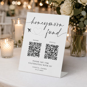 Honeymoon Fund Sign QR Code – Wedding Sign