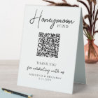 Honeymoon Fund Simple Handwritten QR Code Wedding 