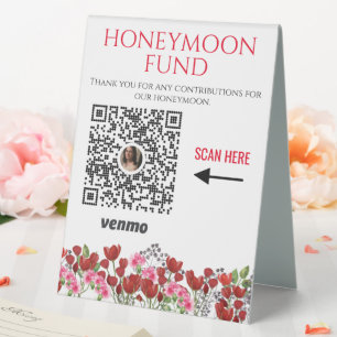 Honeymoon Fund Venmo QR Code Sign