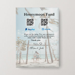 Honeymoon fund venomo paypal donation Q R couple