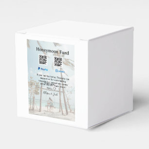 Honeymoon fund venomo paypal donation Q R couple Favour Box