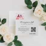 Honeymoon Fund Wedding Registry Gift Qr Code Enclosure Card<br><div class="desc">Introducing our versatile enclosure card for weddings, where every detail is entirely customisable. From your names to payment details (Venmo, PayPal, Zelle, etc.), incorporate a scannable QR code and a heartfelt message to create a truly unique wedding design. Whether you're requesting contributions to your travel fund or providing a simple...</div>