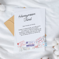 Honeymoon Fund Wedding Registry Travel Request