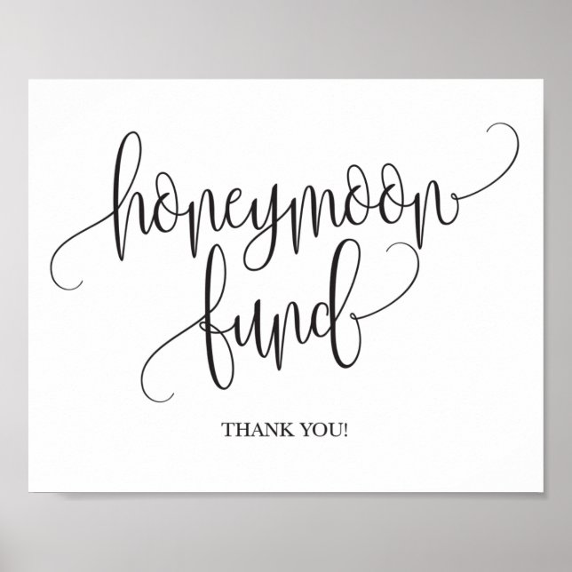 Honeymoon Fund Wedding Sign (Front)