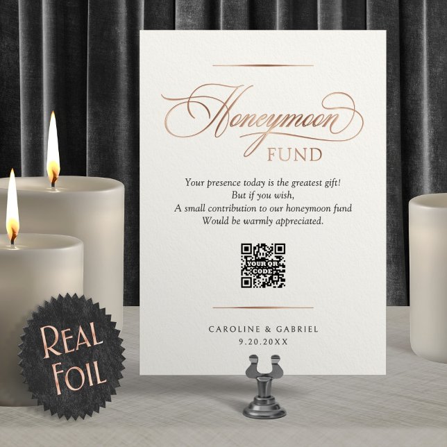 Honeymoon Fund Wedding Sign Foil (Creator Uploaded)