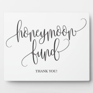 Honeymoon Fund Wedding Sign Plaque