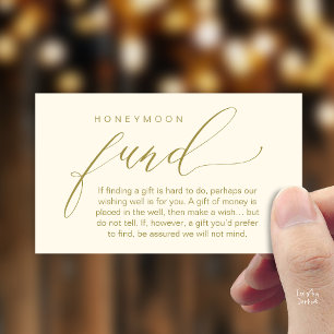 Honeymoon Fund Wishing Well, Wish, A Note On Gifts Enclosure Card