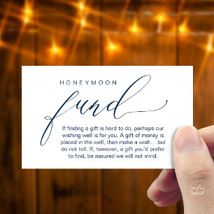 Honeymoon Fund Wishing Well, Wish, A Note On Gifts Enclosure Card