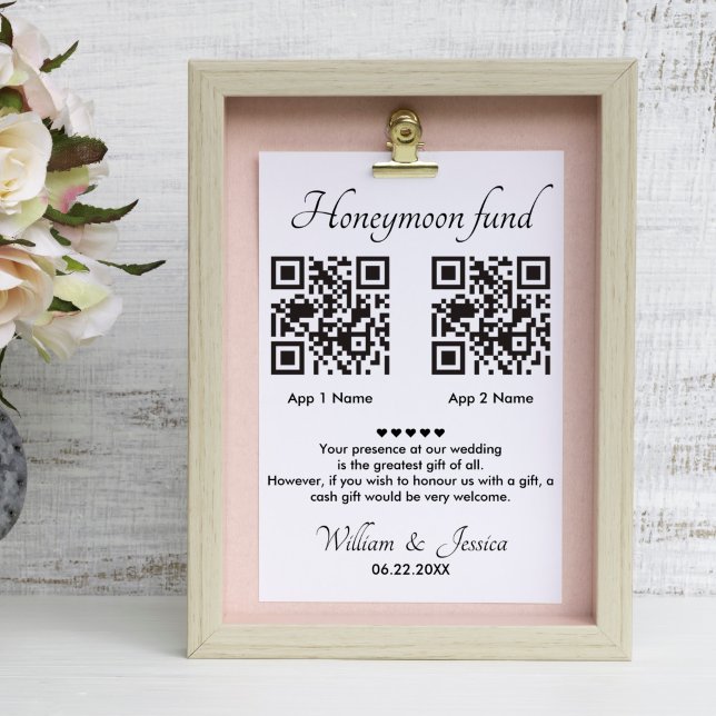 Honeymoon Fund With 2 QR Code Enclosure Card (Creator Uploaded)