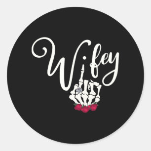 Honeymoon Gothic Bride Goth Wedding Goth Wife Husb Classic Round Sticker