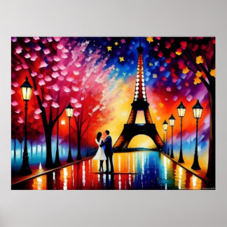 Honeymoon in Paris (Eiffel Tower) No. 1 Poster