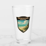 Honeymoon Island State Park Florida Travel Vintage Glass<br><div class="desc">Honeymoon Island State Park vector artwork design. Part of a string of barrier islands sparkling in the Gulf of Mexico off Florida's West Coast.</div>