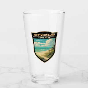 Honeymoon Island State Park Florida Travel Vintage Glass