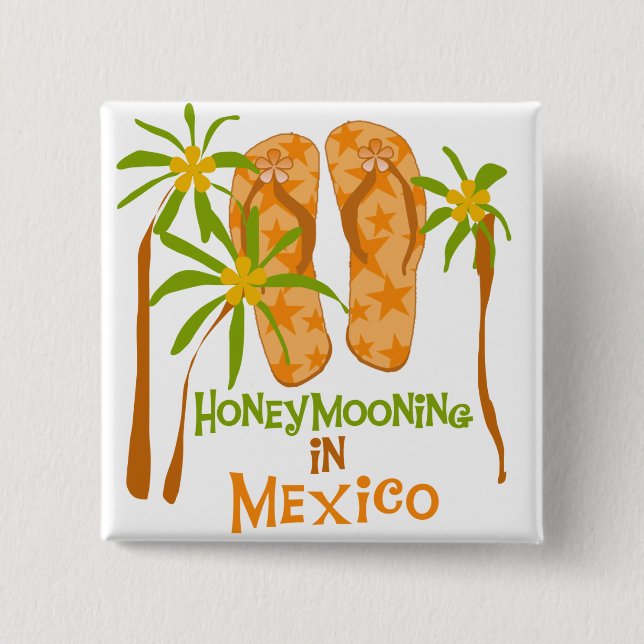 Honeymoon Mexico Tshirts and Gifts 15 Cm Square Badge (Front)