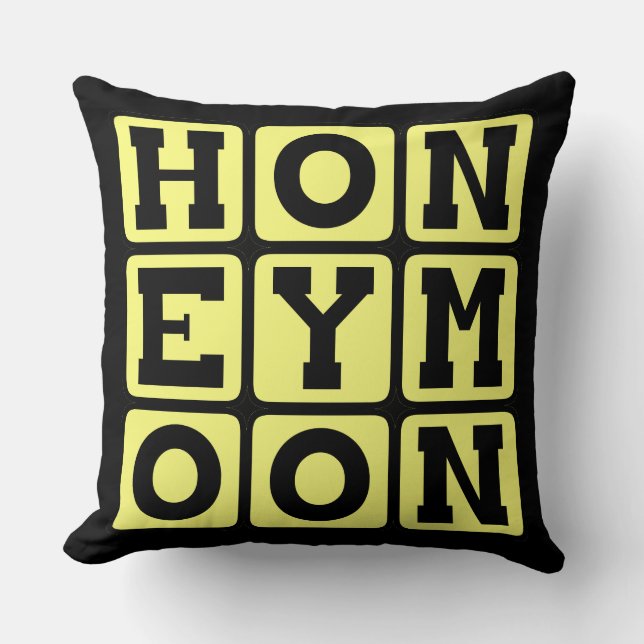 Honeymoon, Newlywed Vacation Cushion (Front)