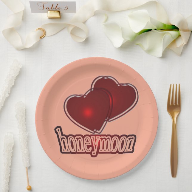 Honeymoon Paper Plate (Wedding)