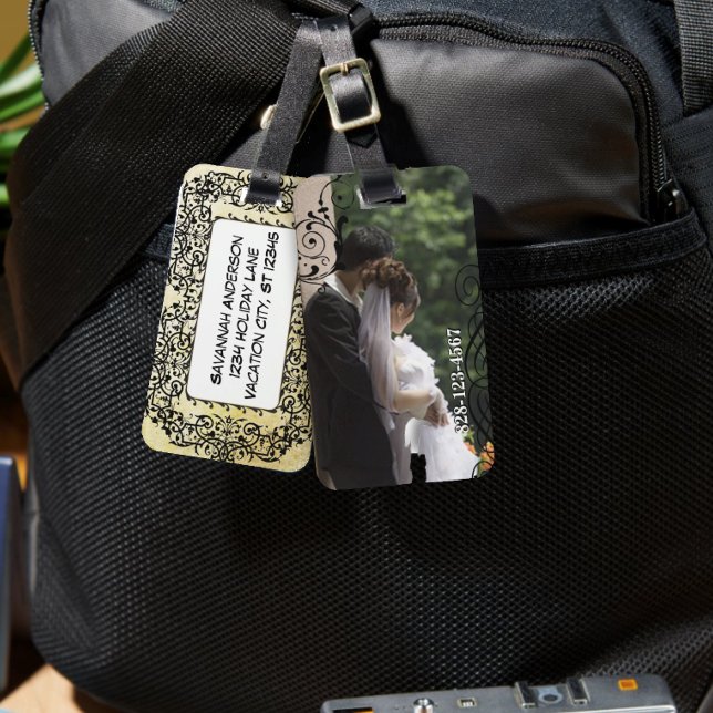 Honeymoon Personalised Photo Luggage Tag (Creator Uploaded)