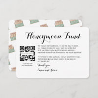 Honeymoon request inser card wedding