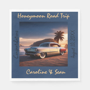 Honeymoon Road Trip Congratulatory Napkin