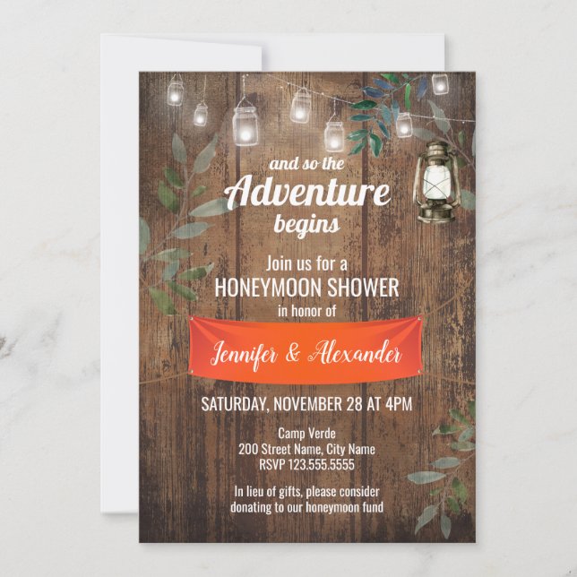 Honeymoon Shower Invitation (Front)