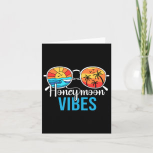 Honeymoon Vibes Couples Vacation Wedding Bride Gro Card