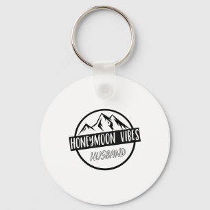Honeymoon Vibes Husnd Newlyweds Married Couple Vac Key Ring