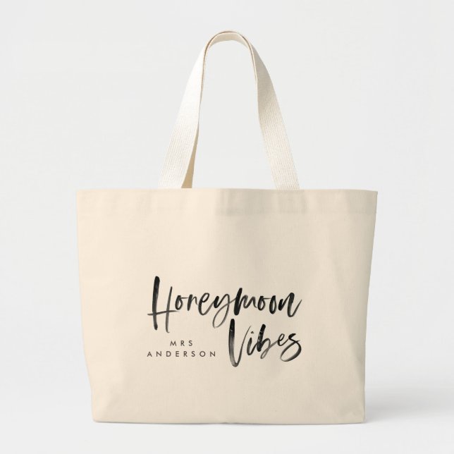 Honeymoon Vibes Large Tote Bag (Front)