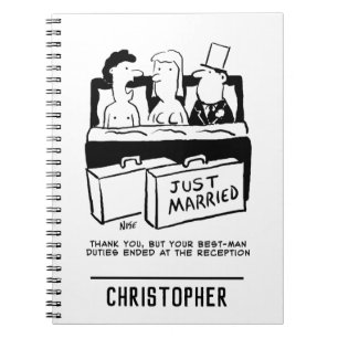 Honeymoon Wedding Night for Bride & Groom Notebook