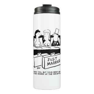 Honeymoon Wedding Night for Bride & Groom Thermal Tumbler
