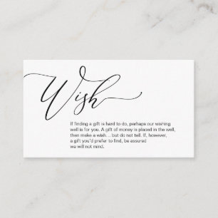 Honeymoon Wish, A note on gifts Enclosure Card