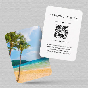 Honeymoon Wish / Fund Card w QR Code Insert