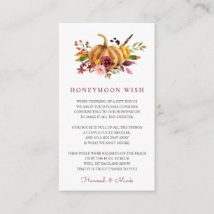 Honeymoon Wish Fund Enclosure Card