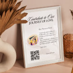 Honeymoon Wish Registry Qr Code Wedding Gift Poster<br><div class="desc">Introducing our delightful Poster for the honeymoon fund, travel requests, and wedding registry! Get ready to infuse your wedding celebration with some fun and flair. Completely customisable, from your names to payment details (Venmo, PayPal, Zelle, etc.), this sign is all about making your special day uniquely yours. With a scannable...</div>