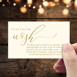 Honeymoon Wish Wishing Well, Fund, A Note On Gifts Enclosure Card
