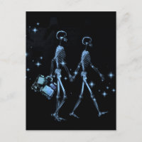 Honeymoon X-Ray Skeleton Newlyweds - Blue